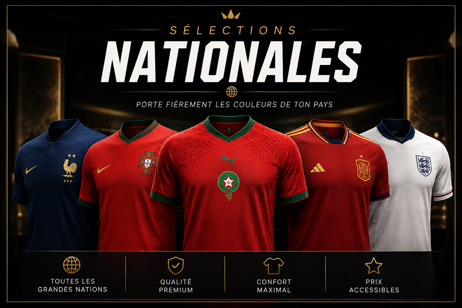 Collection de maillots des sélections nationales