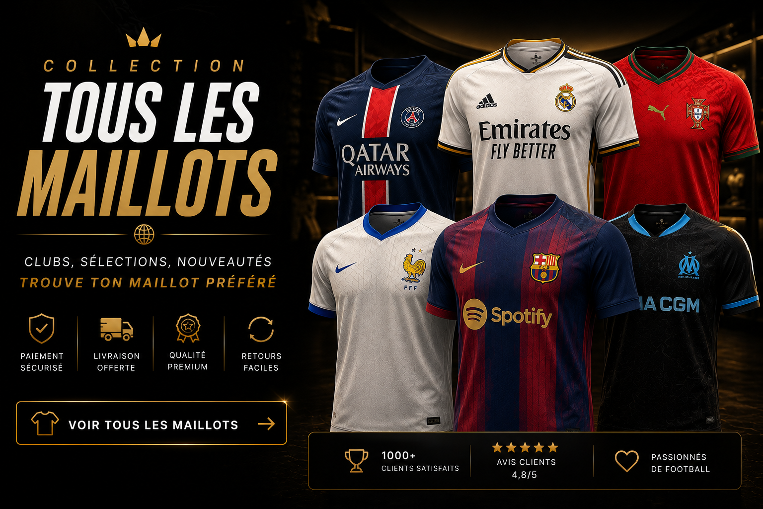 Collection de tous les maillots Jose Stricker Supply