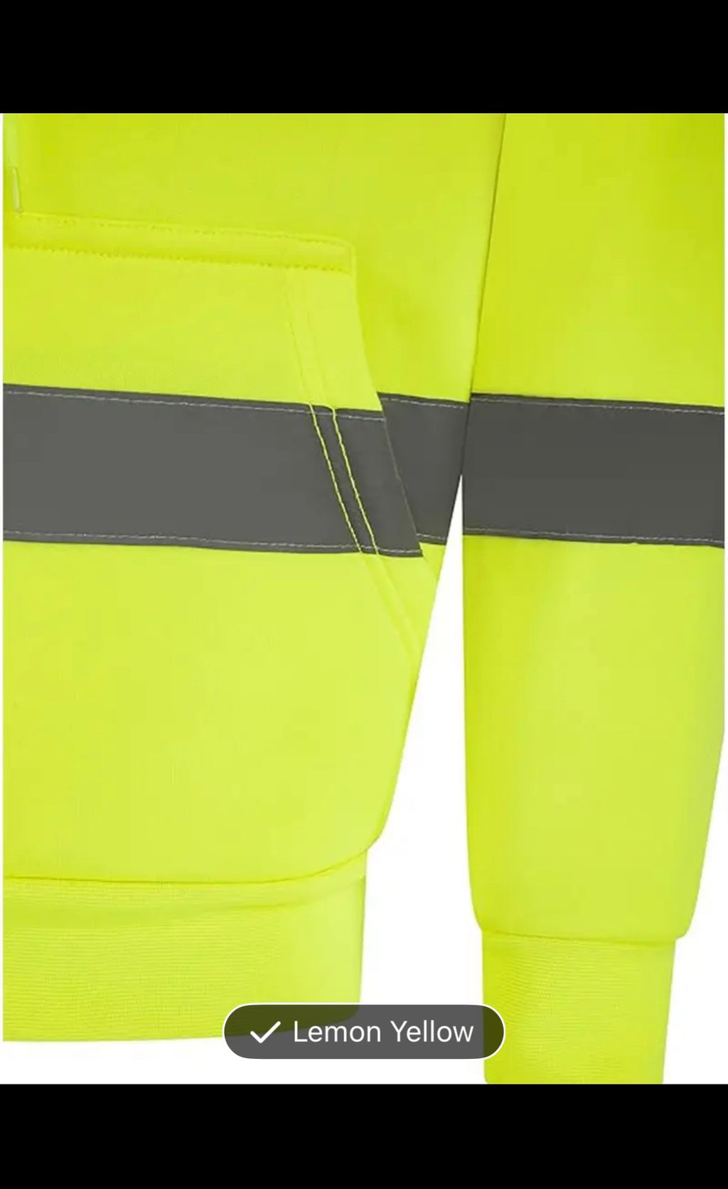 Vêtement LABEL APPAREL – Sweat à capuche pour homme haute visibilité, chandail de travail réfléchissant en molleton