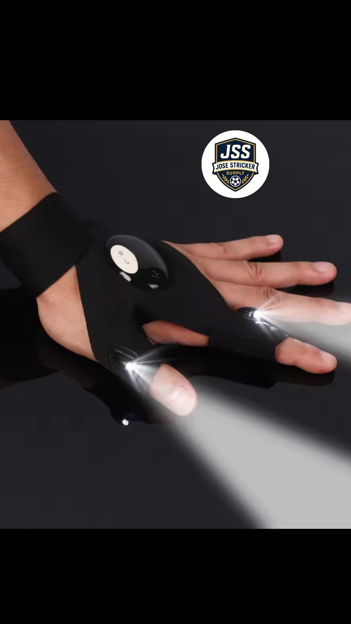 Lampe de poche LED avec sangle de pêche, gants sans doigts, imperméables, pour cyclisme, Camping, randonnée, sauvetage, lampe, gants d'éclairage
