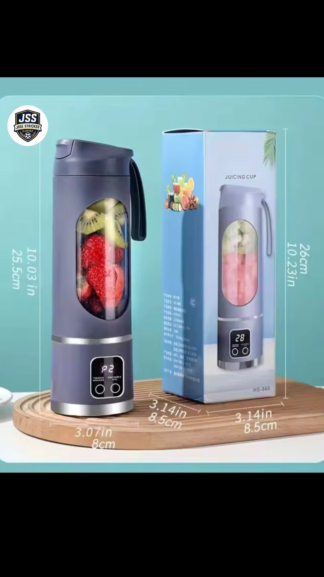 Ce mixeur portable dispose d’une capacité de 450 ml, d’une recharge USB et d’un moteur silencieux avec 6 lames en acier inoxydable, ce qui le rend parfait pour une utilisation à la maison, en extérieur ou en voyage.