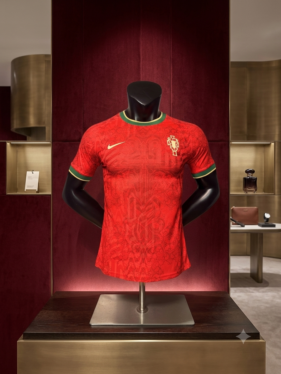 Maillot Portugal Rouge 2026 – Édition Premium