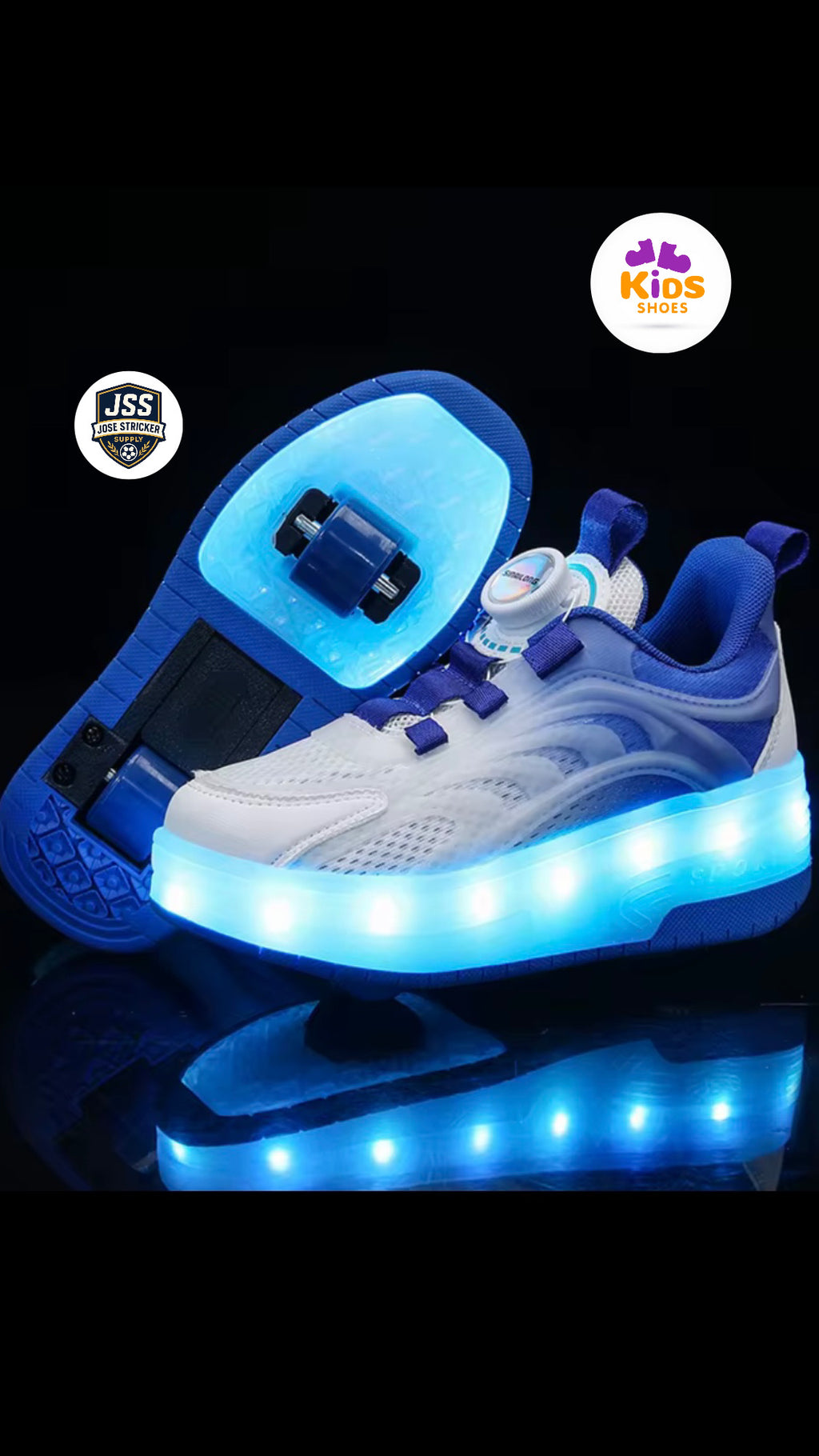 Chaussures Led de sport à deux roues pour enfants, patins ajustables d’extérieur pour filles et garçons.