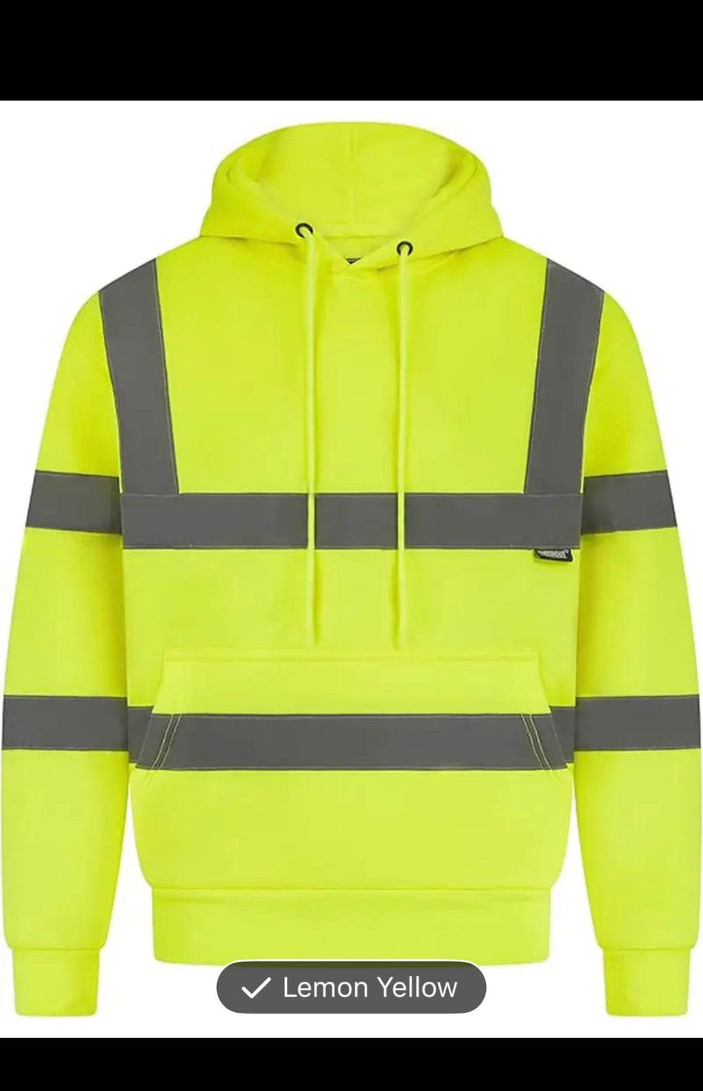 Vêtement LABEL APPAREL – Sweat à capuche pour homme haute visibilité, chandail de travail réfléchissant en molleton