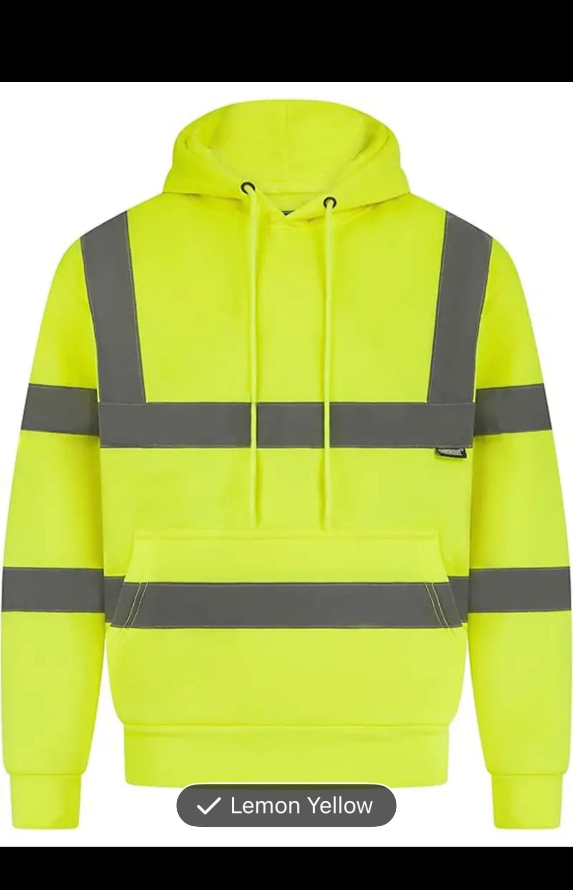 Vêtement LABEL APPAREL – Sweat à capuche pour homme haute visibilité, chandail de travail réfléchissant en molleton