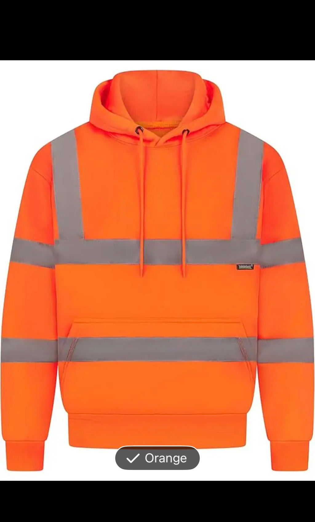 Vêtement LABEL APPAREL – Sweat à capuche pour homme haute visibilité, chandail de travail réfléchissant en molleton