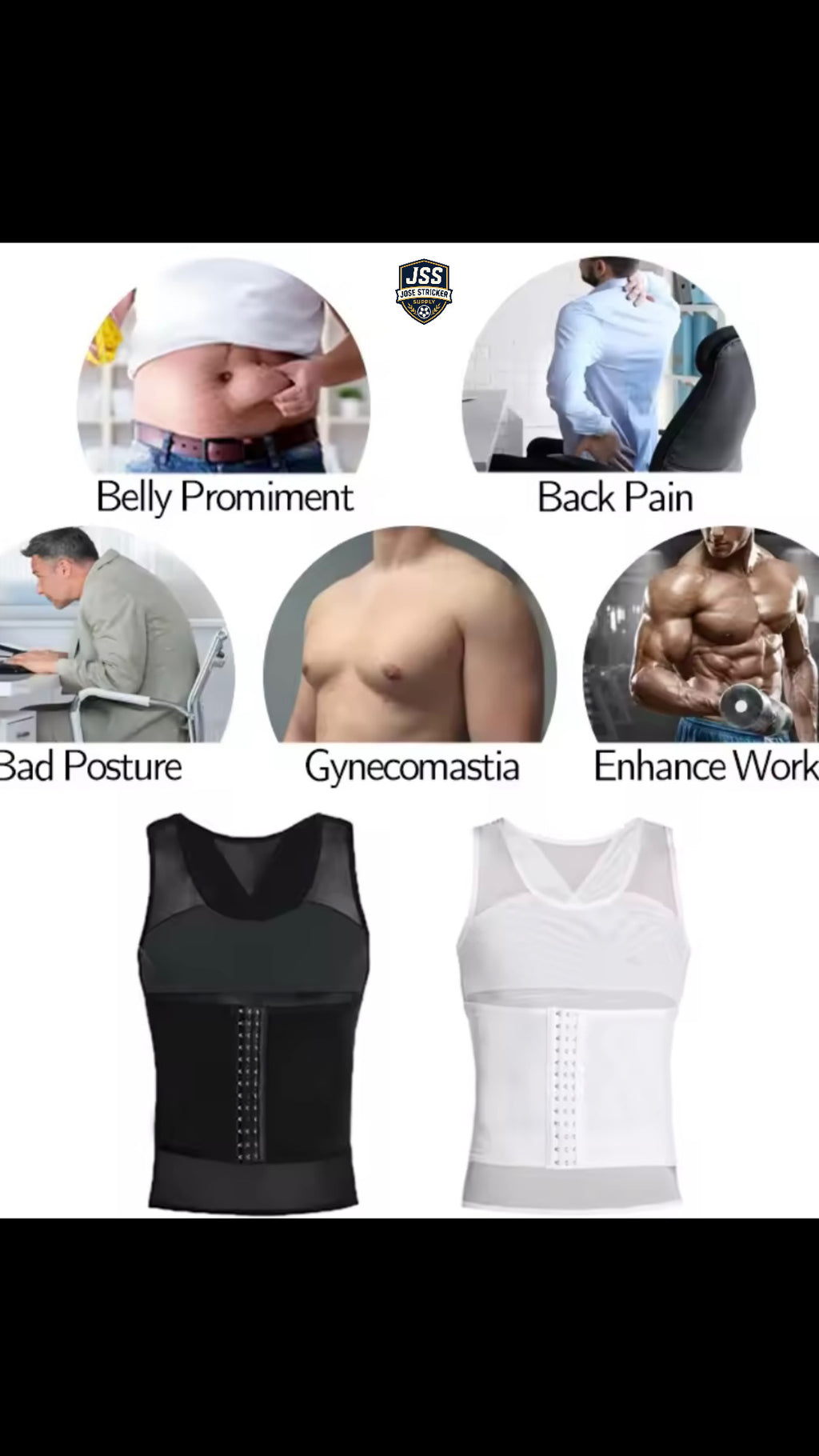 Gilet de Compression pour Hommes – Gaine Amincissante pour le Ventre, Sous-Vêtement Sculptant, Gilet Minceur, Corset Réducteur de Taille, Correcteur de Gynécomastie, Haut de Mise en Forme
